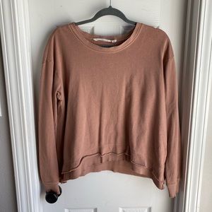 Wilt Blush Ruffle Hem Sweatshirt